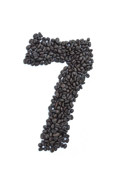 Liczba nasion kawy — Zdjęcie stockowe