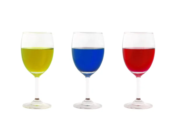 Glas van kleurrijke vloeistof — Stockfoto