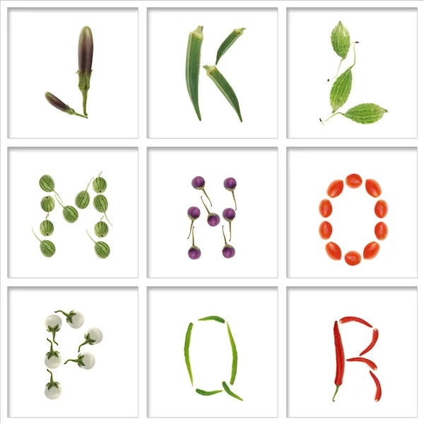 stock image Fonts from vegetable