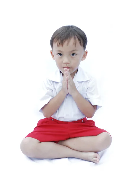 Милий молодий азіатський хлопчик — стокове фото