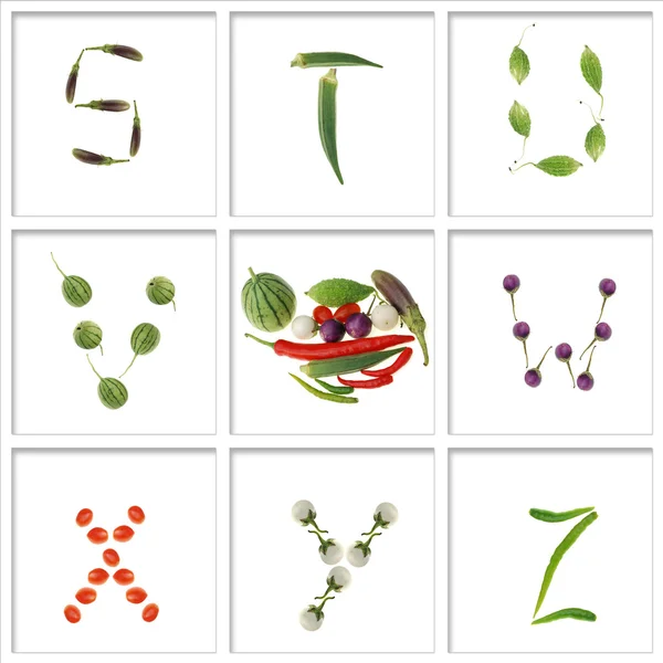 stock image Fonts from vegetable