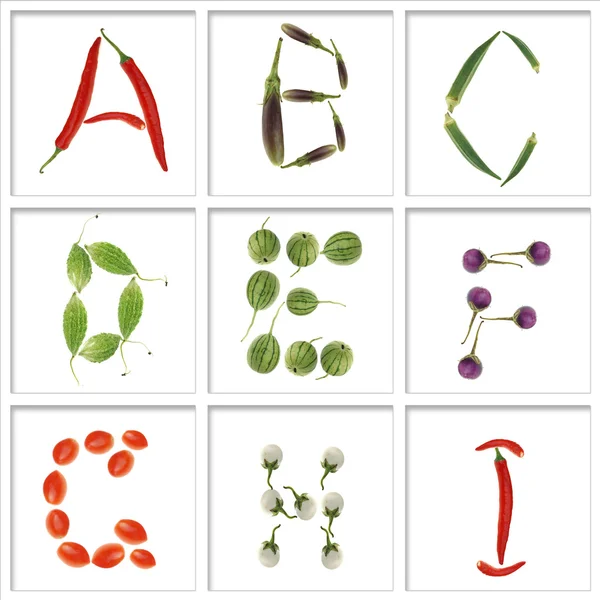 Stock image Fonts from vegetable