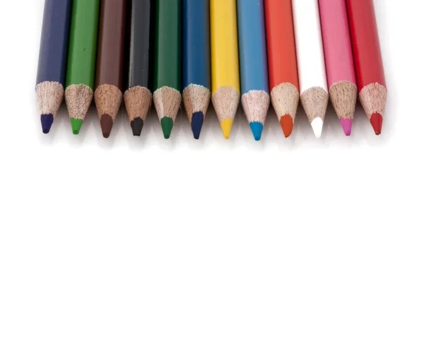 Χρώμα μολυβιού που απομονώνεται σε λευκό φόντο — Φωτογραφία Αρχείου