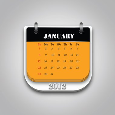 2012 calendar clipart