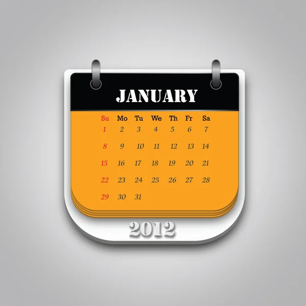 2012 calendar — Stock Vector