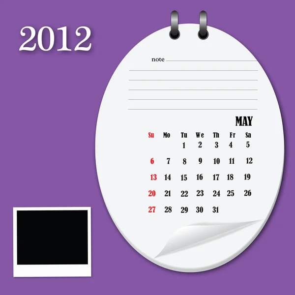 Kalender 2012 - Stok Vektor