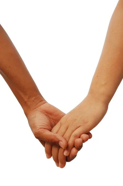 Lover hands together — Stock Photo, Image