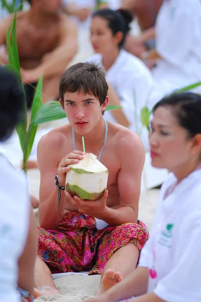 Мировой рекорд по тайскому массажу — стоковое фото