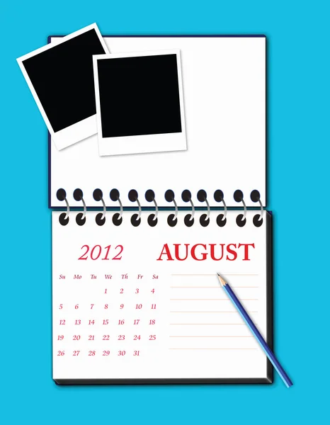 Calendario 2012 — Vettoriale Stock