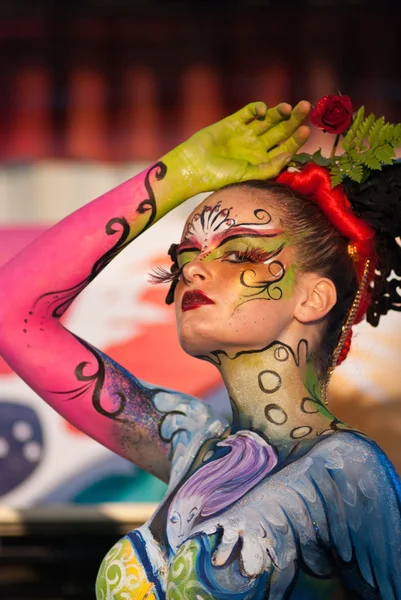 苏梅岛人体彩绘 — 图库照片