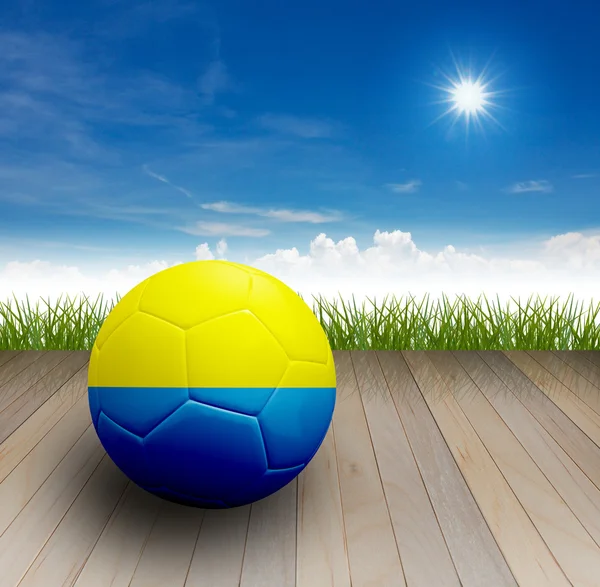 Football on the floor — Stock Photo, Image