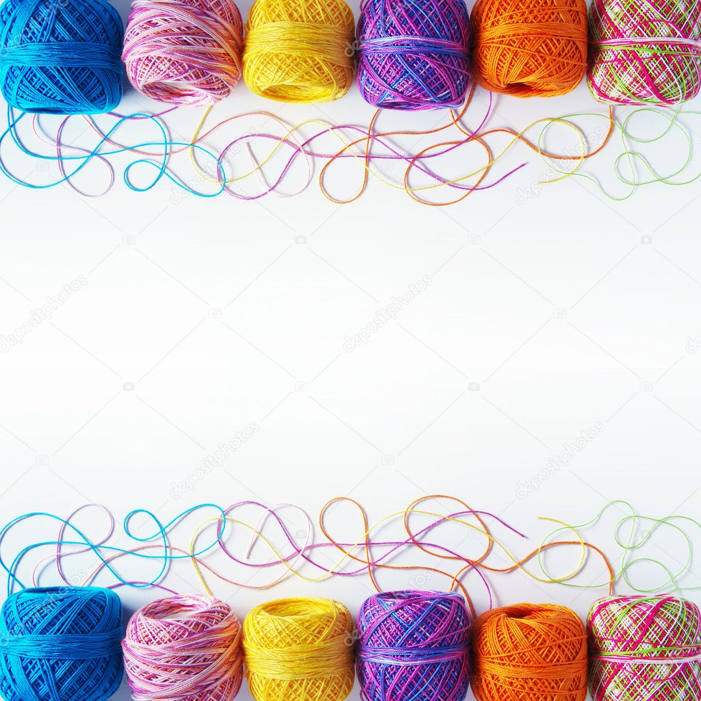 Yarn coils on white — Stock Photo © ccaetano #8526058