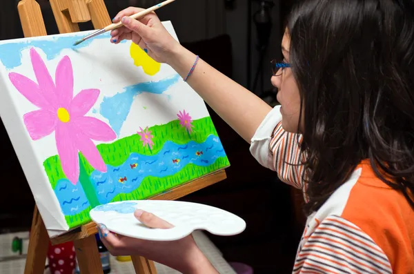 Barn målare — Stockfoto