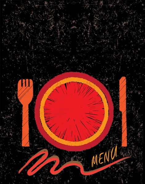 Idea menu ristorante disegnato a mano — Vettoriale Stock