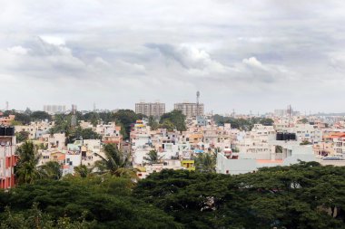 Bangalore city southern area - a concrete jungle clipart