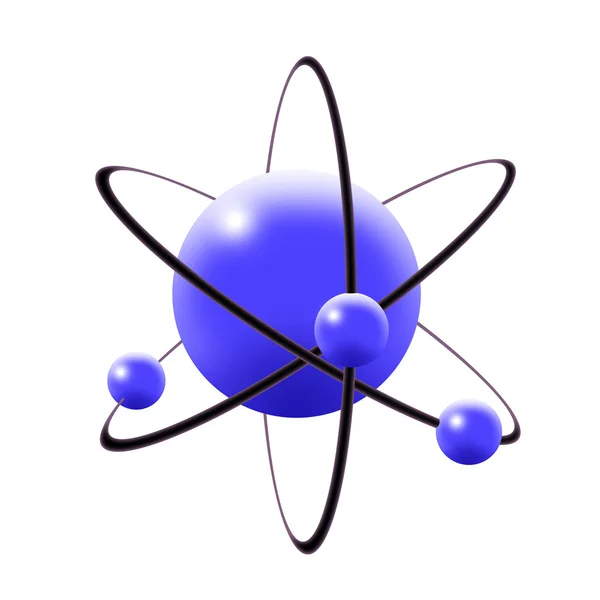 Atom in blue — Stock Photo, Image