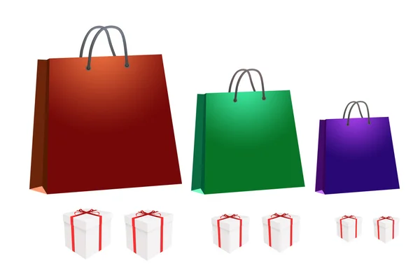 Shopping bag e confezione regalo — Foto Stock