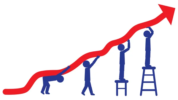 Trycka pil upp — Stock vektor