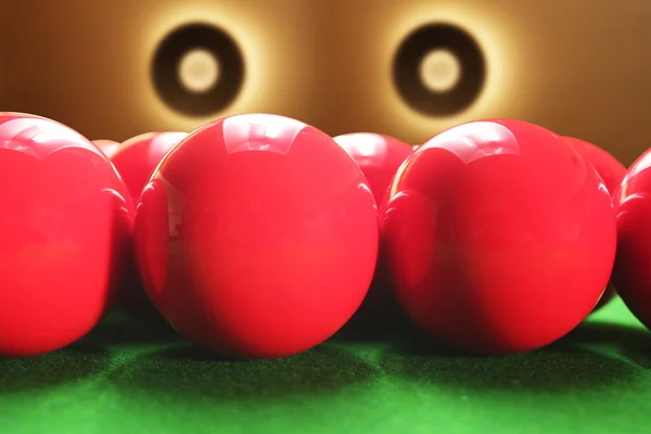 Snooker balls and background lights — Stock Photo, Image