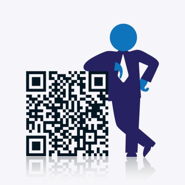 QR code with savvy businessman clipart