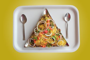 masala veya sev puri - Hint chaat snack