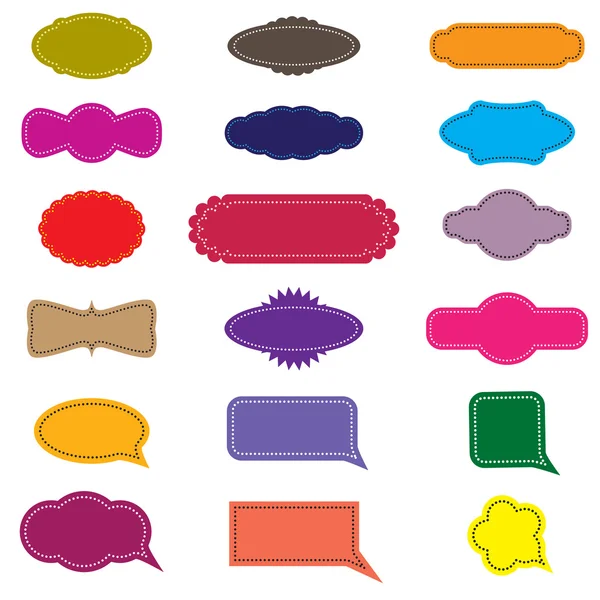 Cadres rétro design coloré et bulles de parole — Image vectorielle