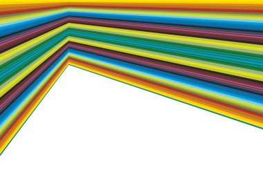 Colorful lines with three dimensional feel clipart