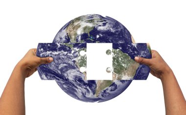 Concept of solving earth's problems clipart