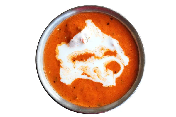 Индийское карри - даль тадка с маслом изолированы — стоковое фото