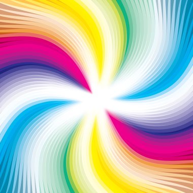 Abstract digital background image - colorful wavy lines clipart