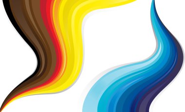 Abstract colorful wavy lines of flowing liquid clipart