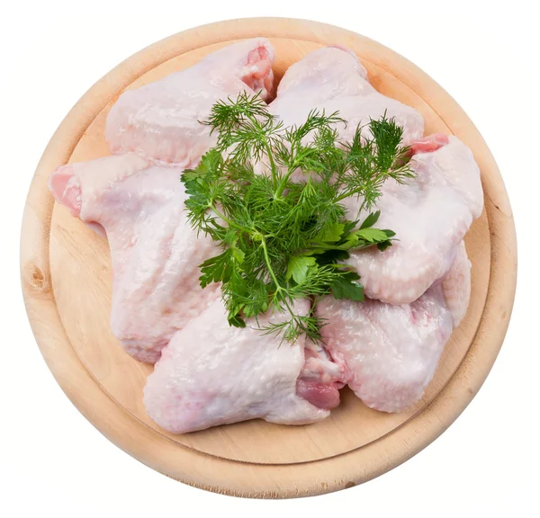 Asas de frango cru — Fotografia de Stock