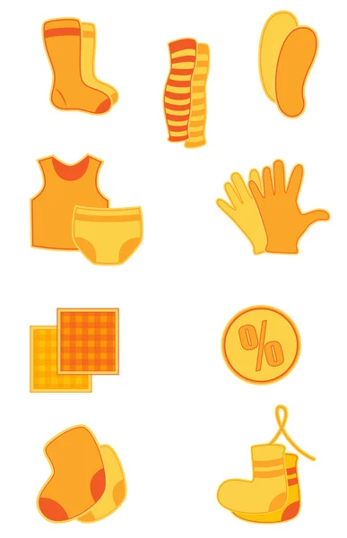 Clothes icons — Stock Vector