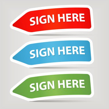 Sign here clipart