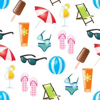 Summer seamless pattern clipart