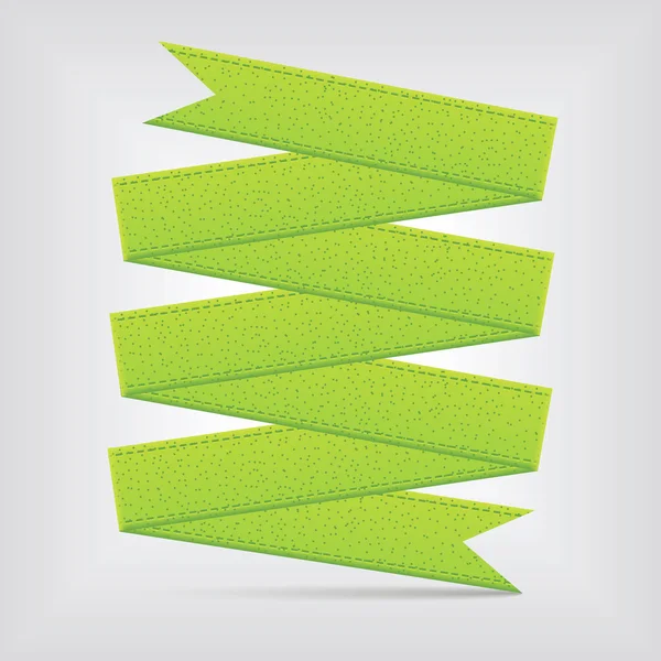 Green ribbon — Stock Vector