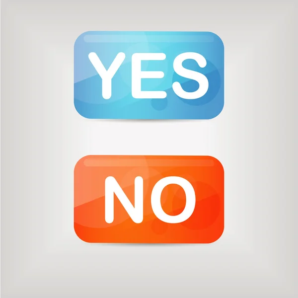 stock vector Yes and no buttons