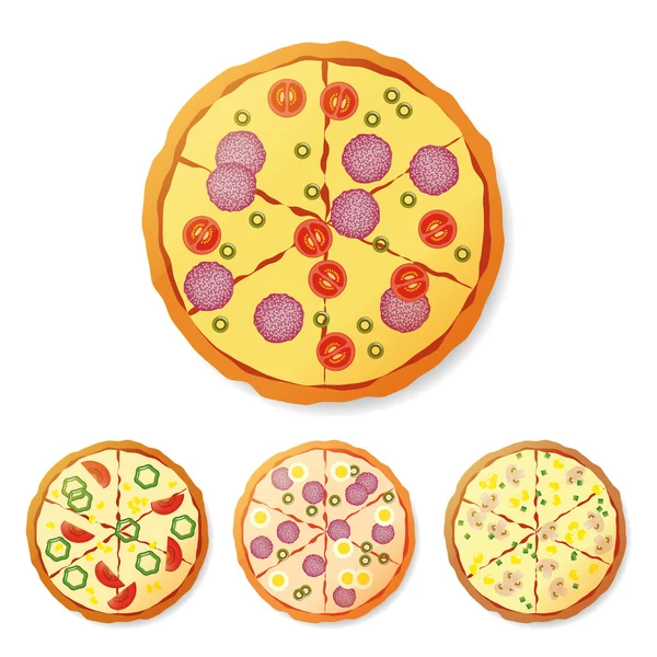 Pizza collection — Stock Vector