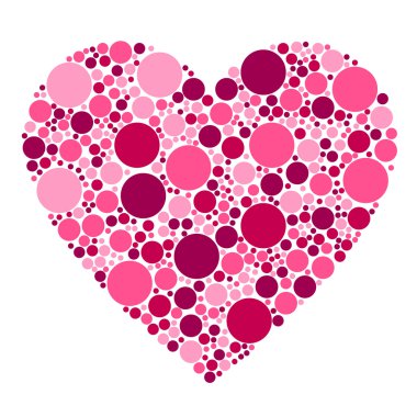 Dots heart clipart