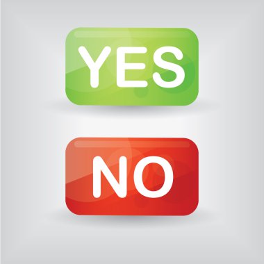 Yes and no buttons clipart