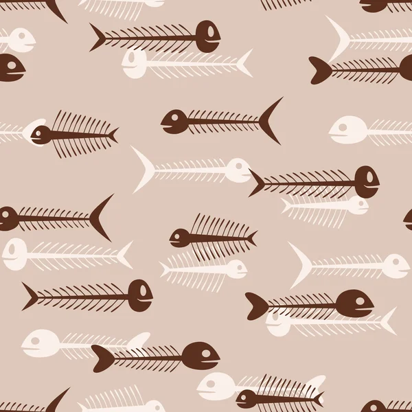Fischskelettmuster — Stockvektor