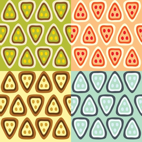 Four patterns — Stock Vector