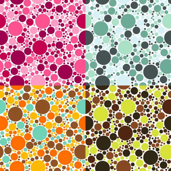 Dots seamless patterns — Stock Vector