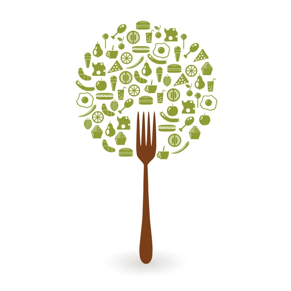 Aliments arbre — Image vectorielle