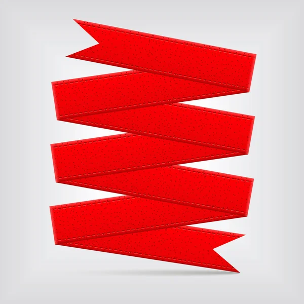 Red ribbon — Stock Vector