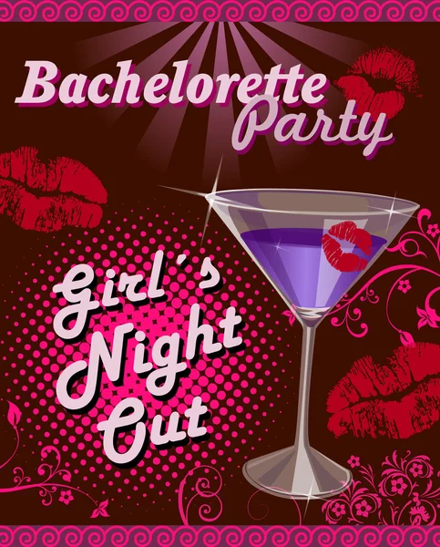 Illustration for bachelorette party — Stock Vector
