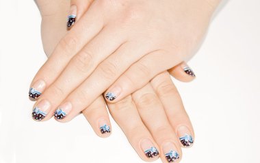 Hands with nail art clipart