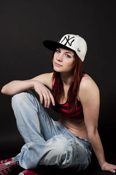Retrato de sexy jovem menina estilo hiphop Imagens De Bancos De Imagens