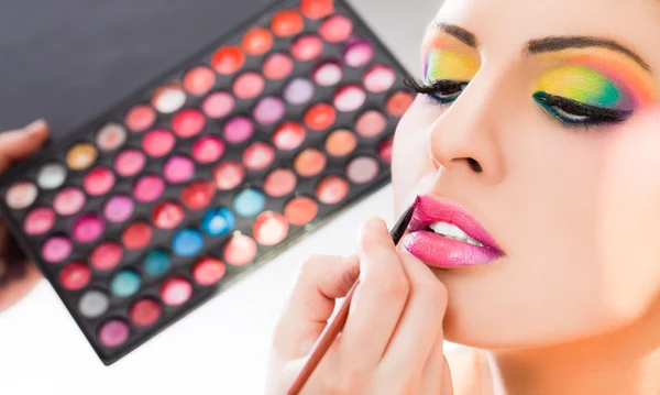 Makijaż szminka — Zdjęcie stockowe