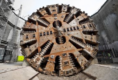 Tunnel boring machine head clipart